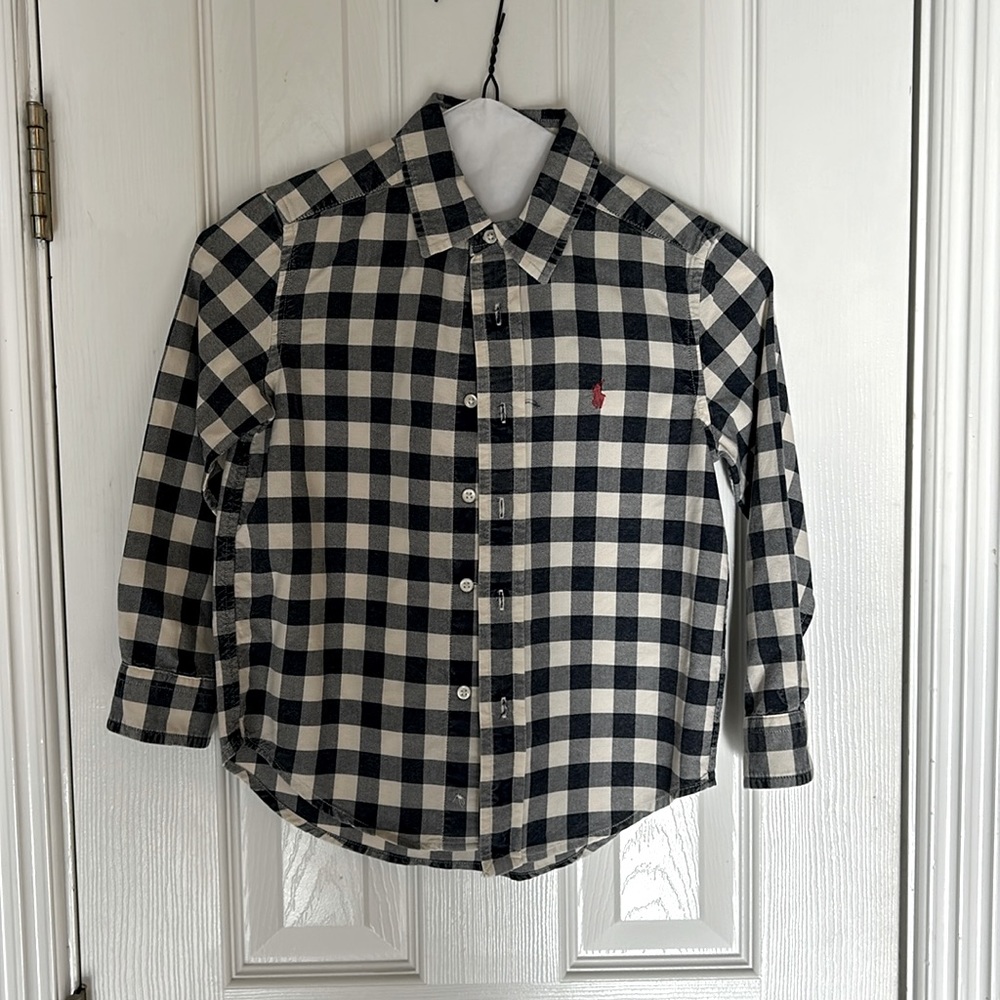 Boys Polo Button Up Long Sleeve Shirt 5